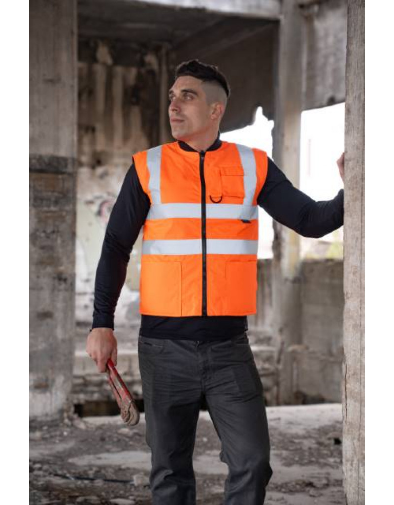 Vestă de corp reversibilă cu elemente reflectorizante